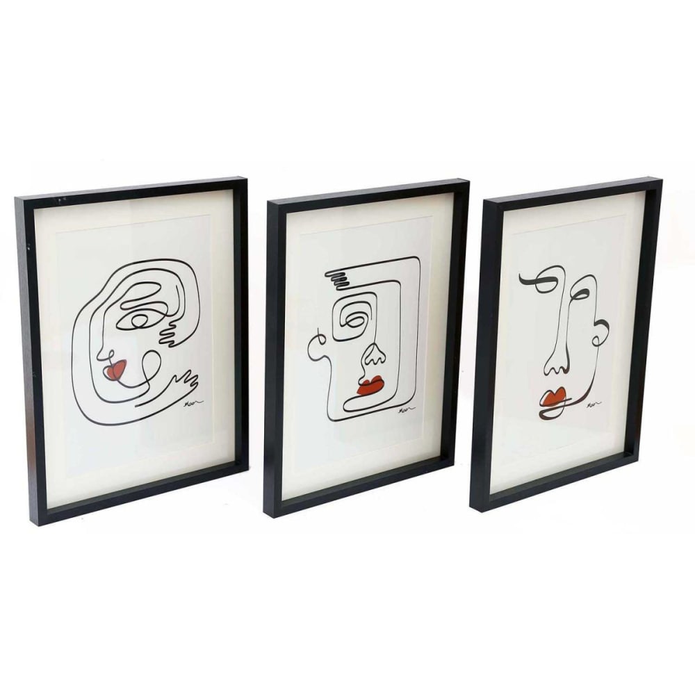 Assortiment de 3 cadres visages Assortiment de 3 cadres visages