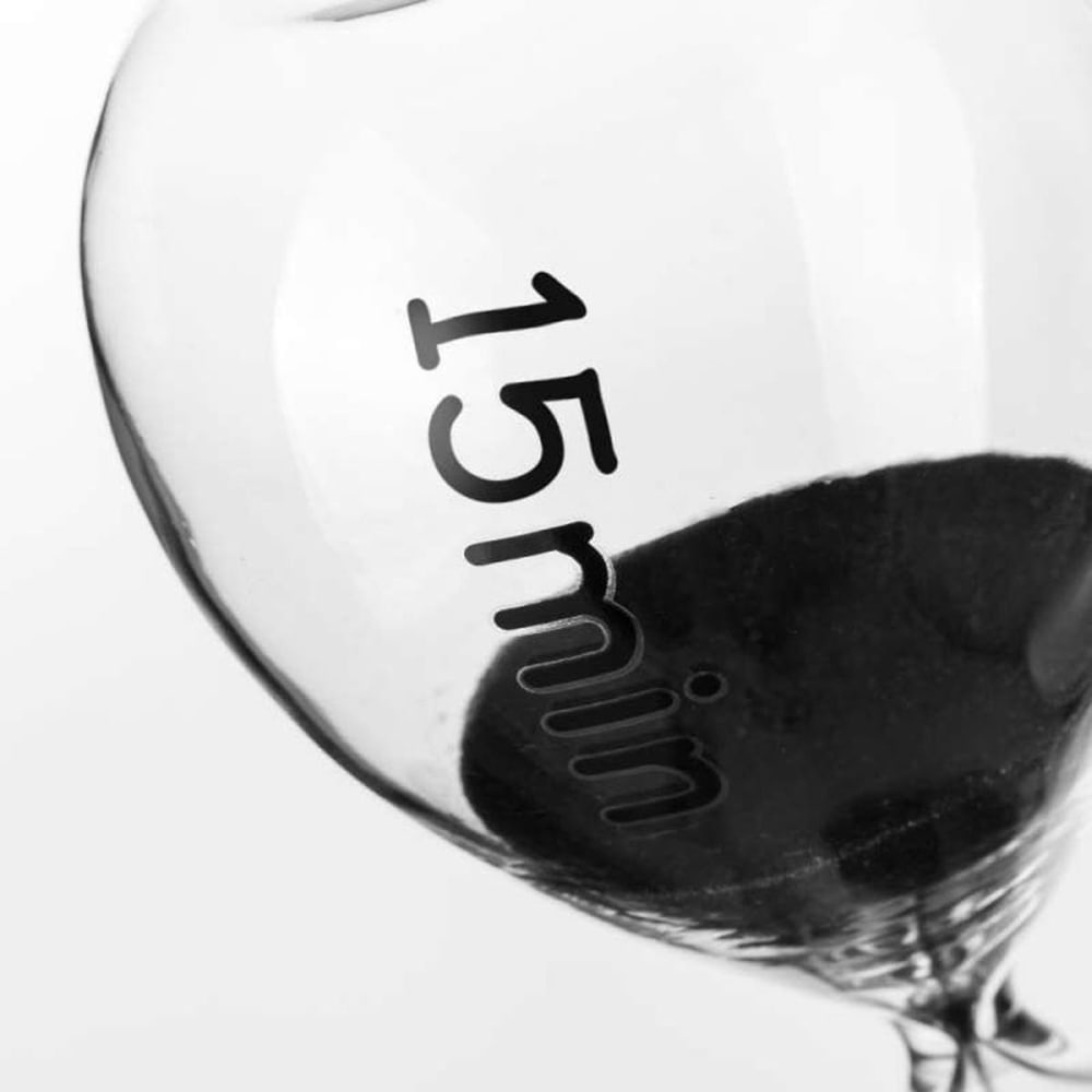 Sablier de cuisine 15 minutes noir — vue 3