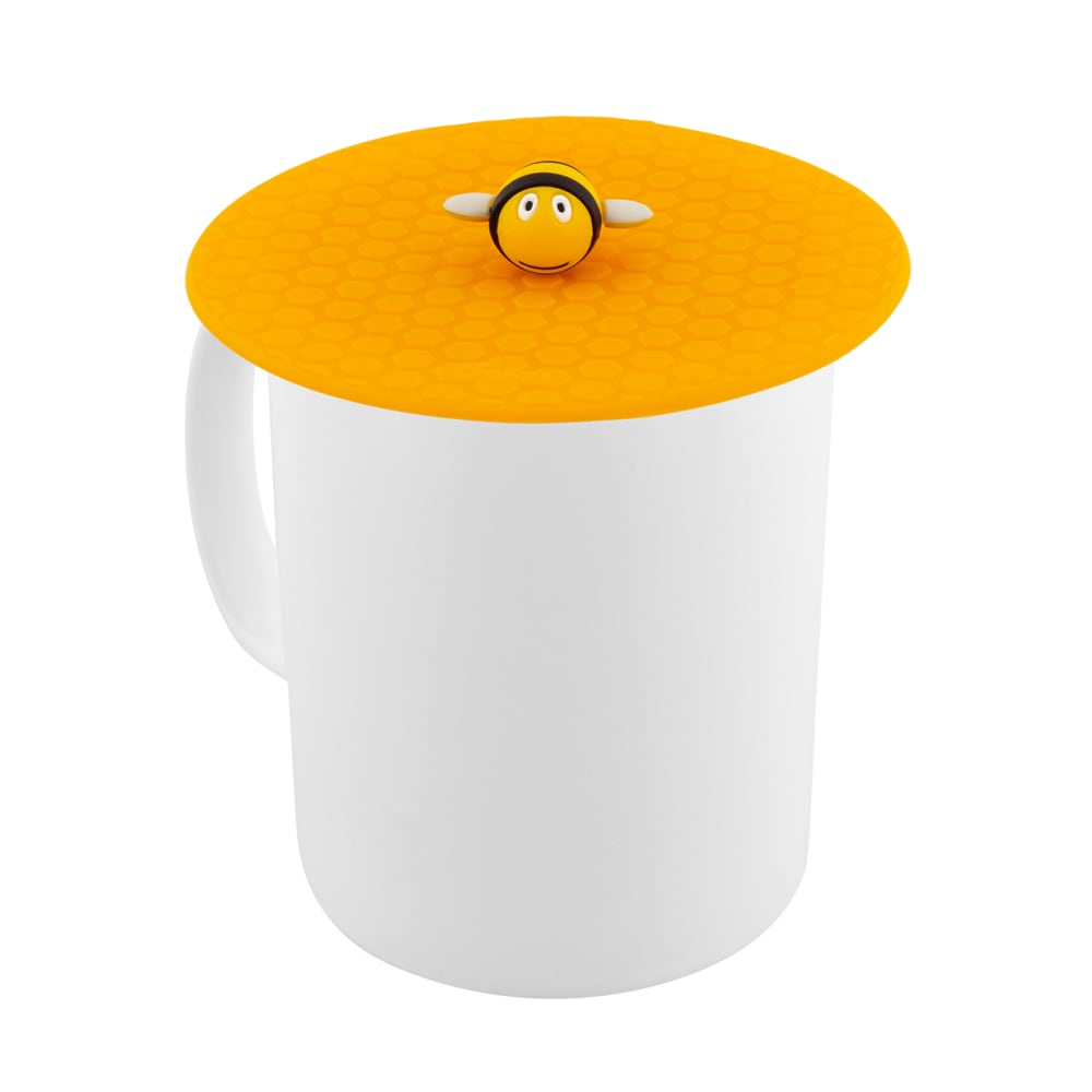 Couvercle silicone pour mug  abeille silicone 10 x  3 cm x 3 cm