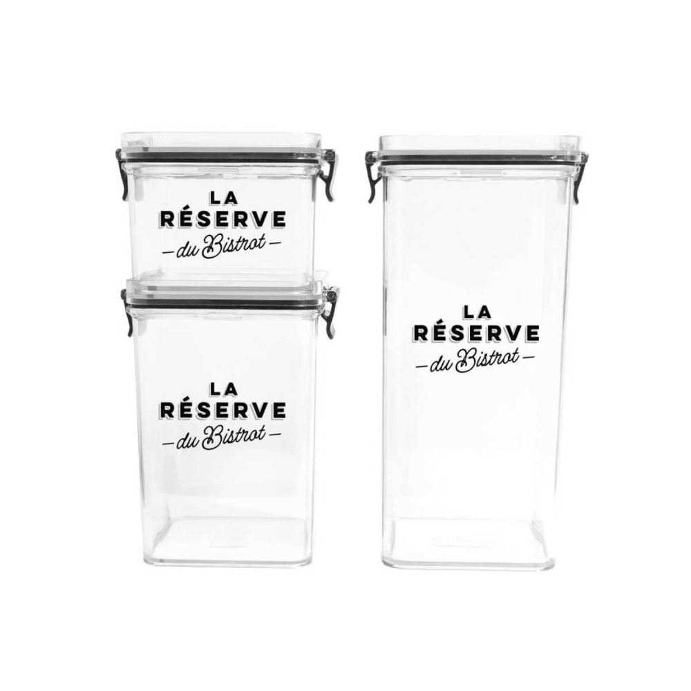 Lot de 3 boites de conservation empilables, 3 tailles différentes