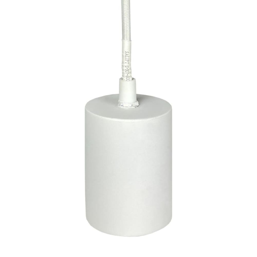 Lot de 3 suspensions lumineuses en béton blanc — vue 4