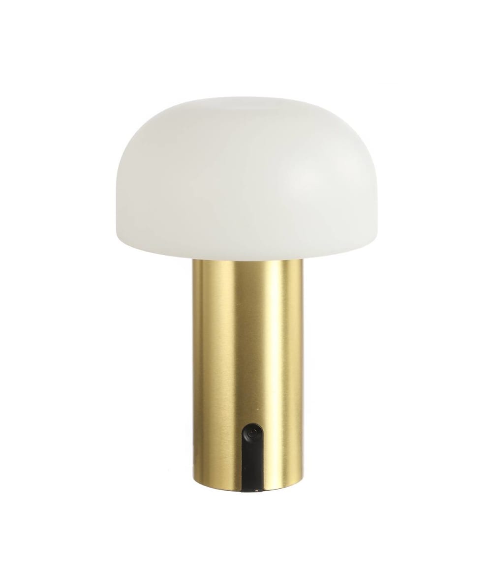 Lampe en métal or / laiton, h. 22 cm