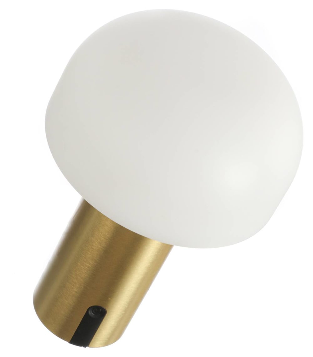 Lampe en métal or / laiton, h. 22 cm — vue 4