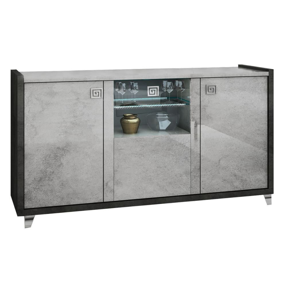 Buffet  3 portes gris - pierre