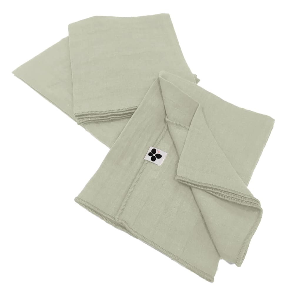 Lot de 3 serviettes 40x40cm gaze de coton vert d'eau Lot de 3 serviettes 40x40cm gaze de coton vert d'eau