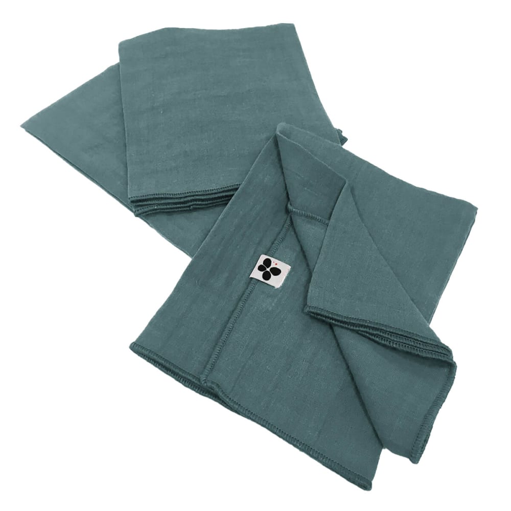 Lot de 3 serviettes 40x40cm gaze de coton canard Lot de 3 serviettes 40x40cm gaze de coton canard