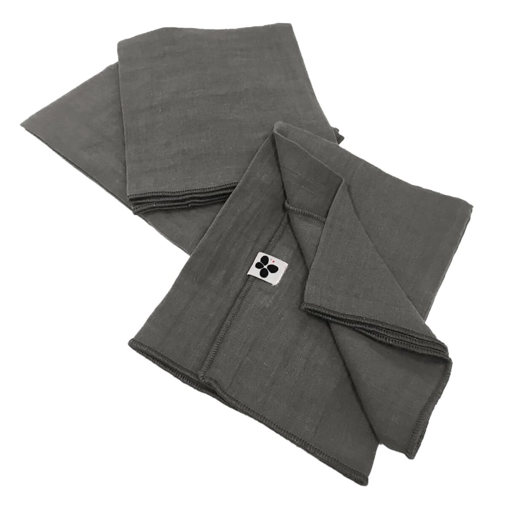 Lot de 3 serviettes 40x40cm gaze de coton granit Lot de 3 serviettes 40x40cm gaze de coton granit
