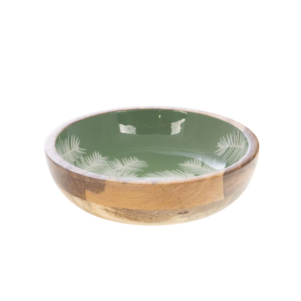 Coupe  22 cm vert en bois de manguier