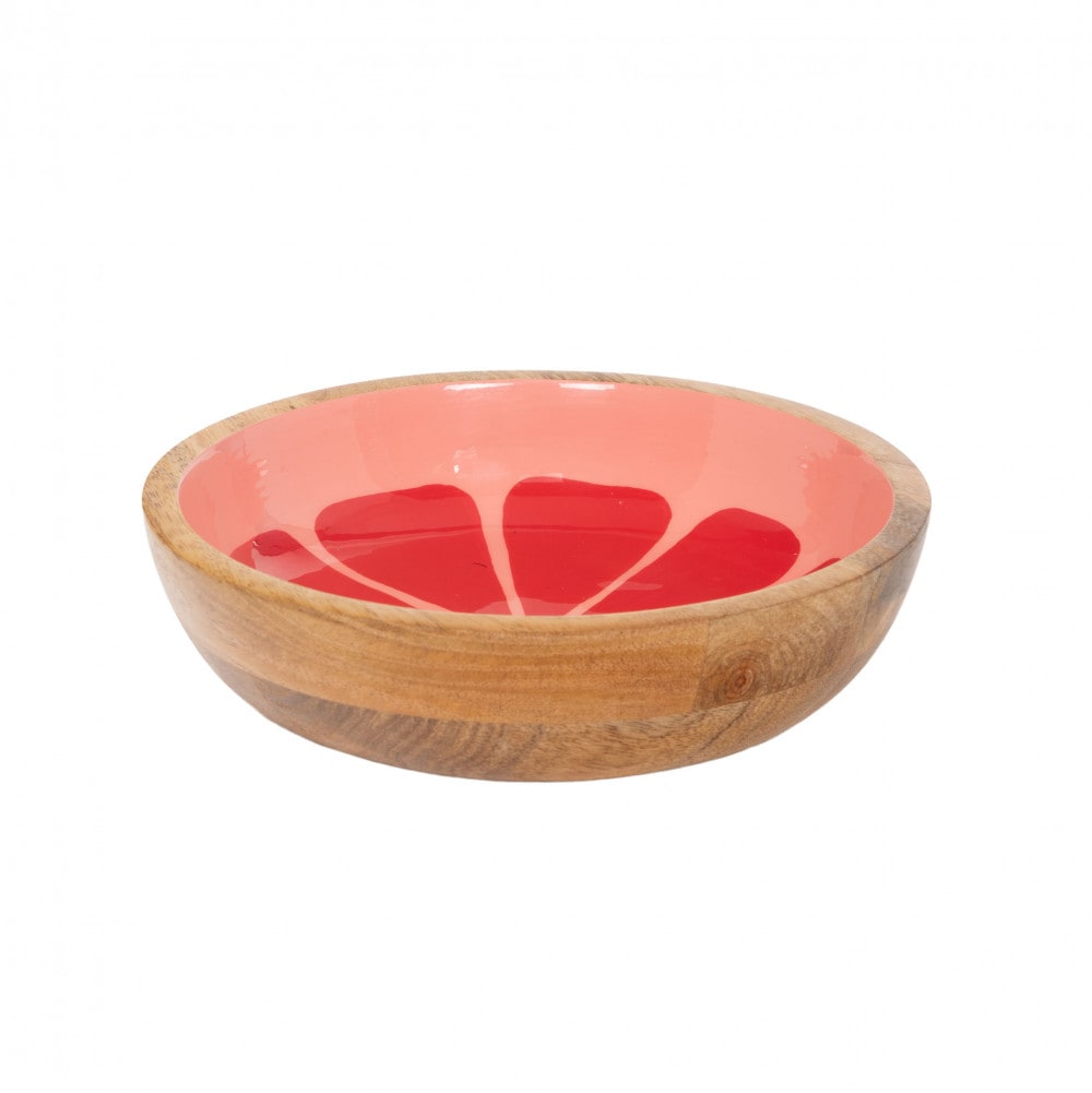 Bol  22 cm marron en bois de manguier