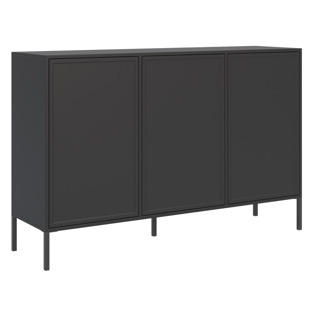 Selsey Sideboard 3-türig, Schwarz, 150 cm style modern Schwarz Spanplatte