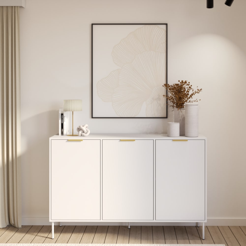 Sideboard 3-türig, Weiß, 150 cm - Maisons Du Monde