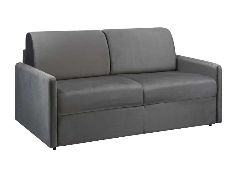 Canapé convertible velours 3 places gris anthracite}