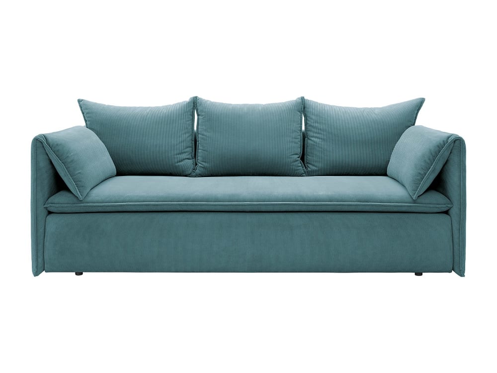 Canapé convertible velours - bleu turquoise