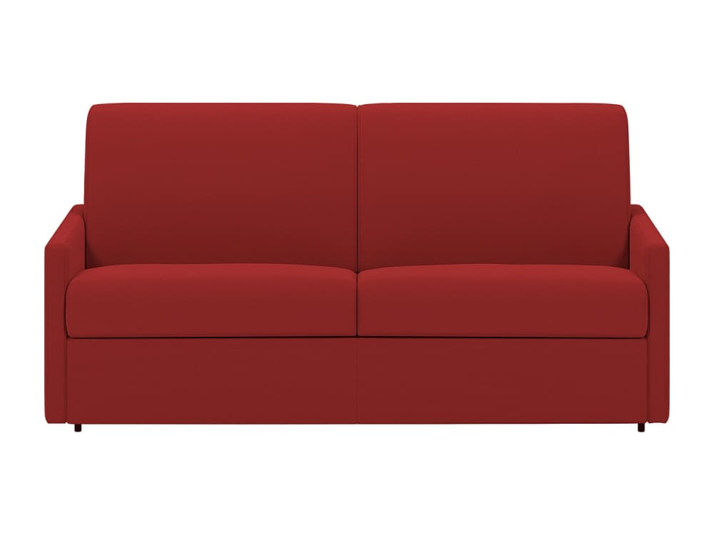 Canapé convertible polyester 3 places rouge}