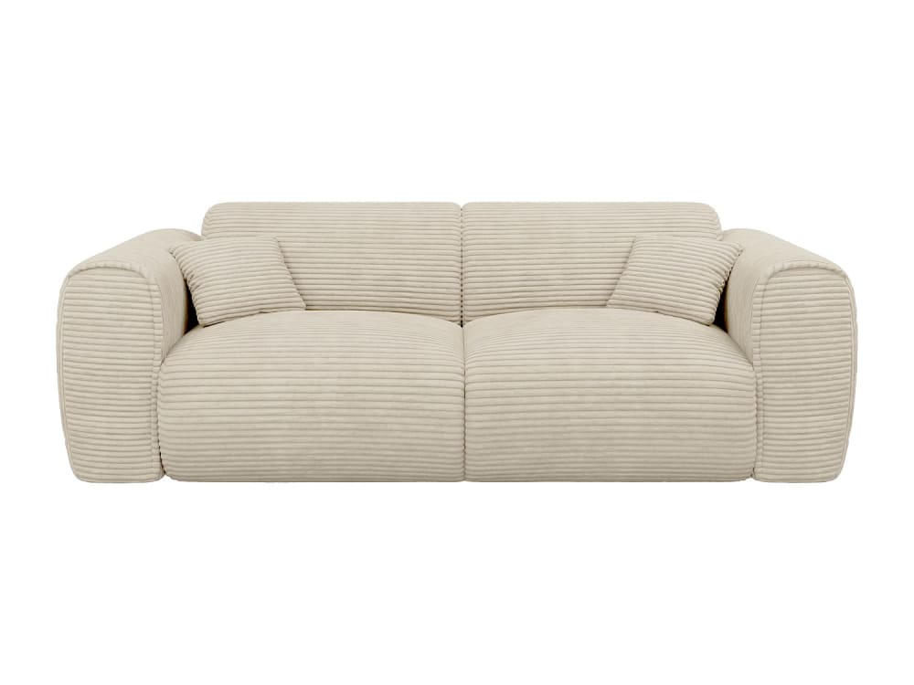 Canapé convertible velours 3 places beige} Canapé convertible velours 3 places beige}