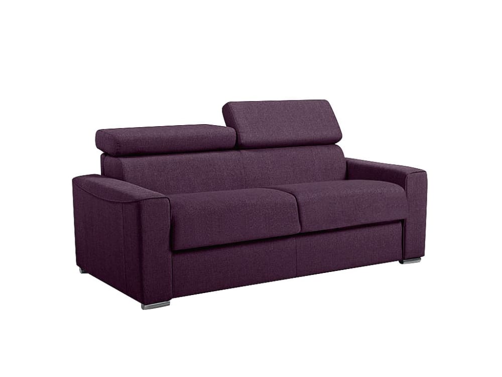 Canapé convertible polyester 3 places violet}