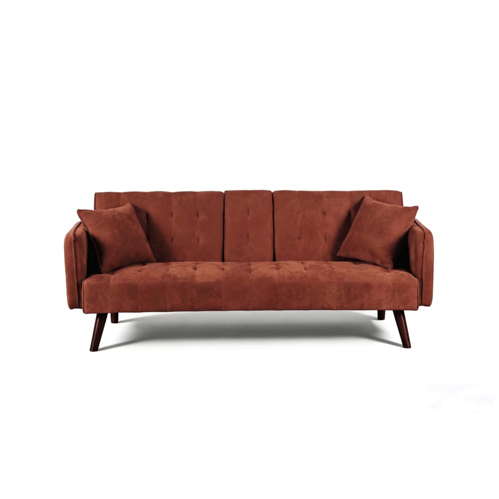 Canapé droit convertible - brique
