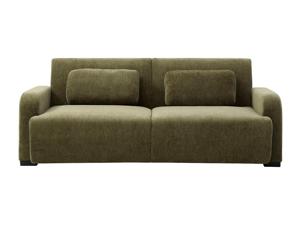 Canapé convertible polyester 3 places vert}