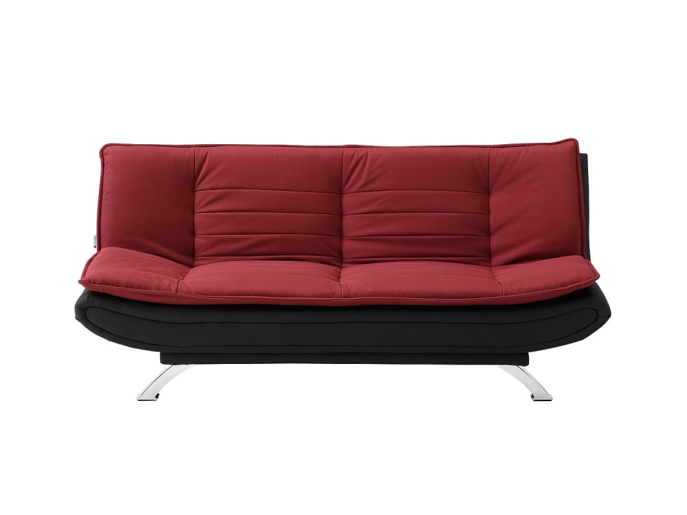 Canapé convertible polyester 3 places noir} Canapé convertible polyester 3 places noir}