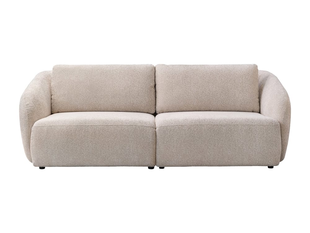 Canapé fixe polyester 3 places beige}