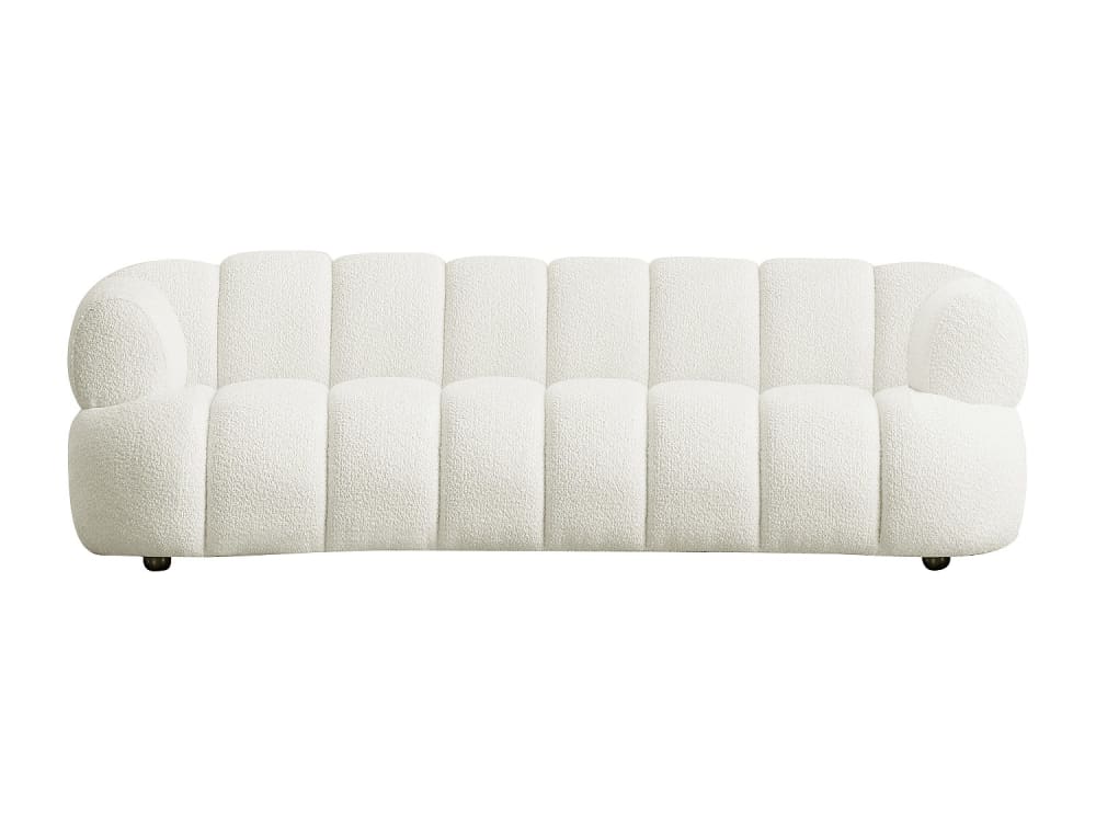 Canapé fixe polyester 3 places blanc cassé} Canapé fixe polyester 3 places blanc cassé}