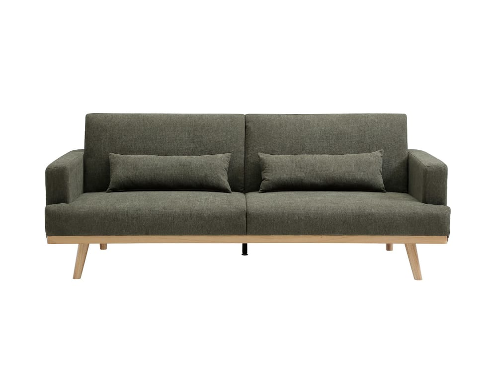 Canapé convertible polyester 3 places vert}