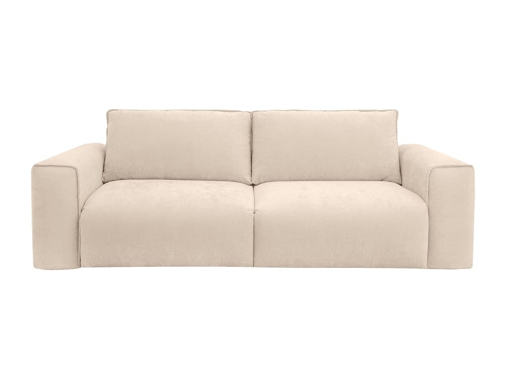 Canapé convertible polyester 3 places beige} Canapé convertible polyester 3 places beige}