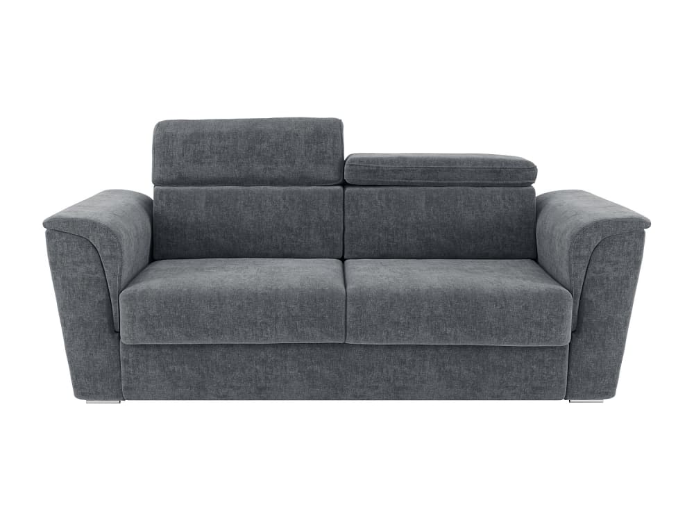 Canapé convertible polyester 3 places gris anthracite} Canapé convertible polyester 3 places gris anthracite}