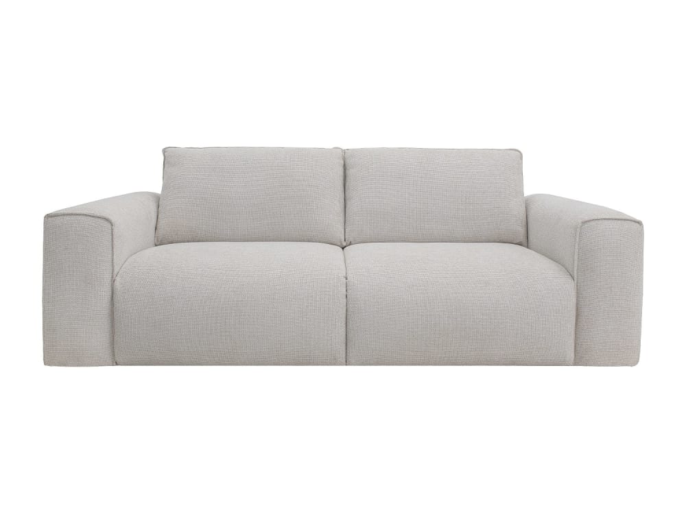 Canapé convertible polyester 3 places beige} Canapé convertible polyester 3 places beige}