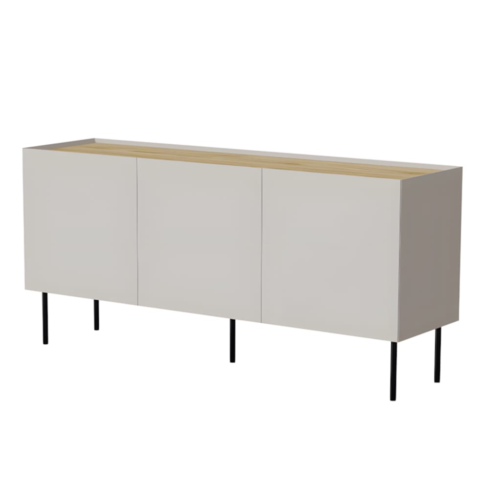 Buffet beige et bois - 150cm