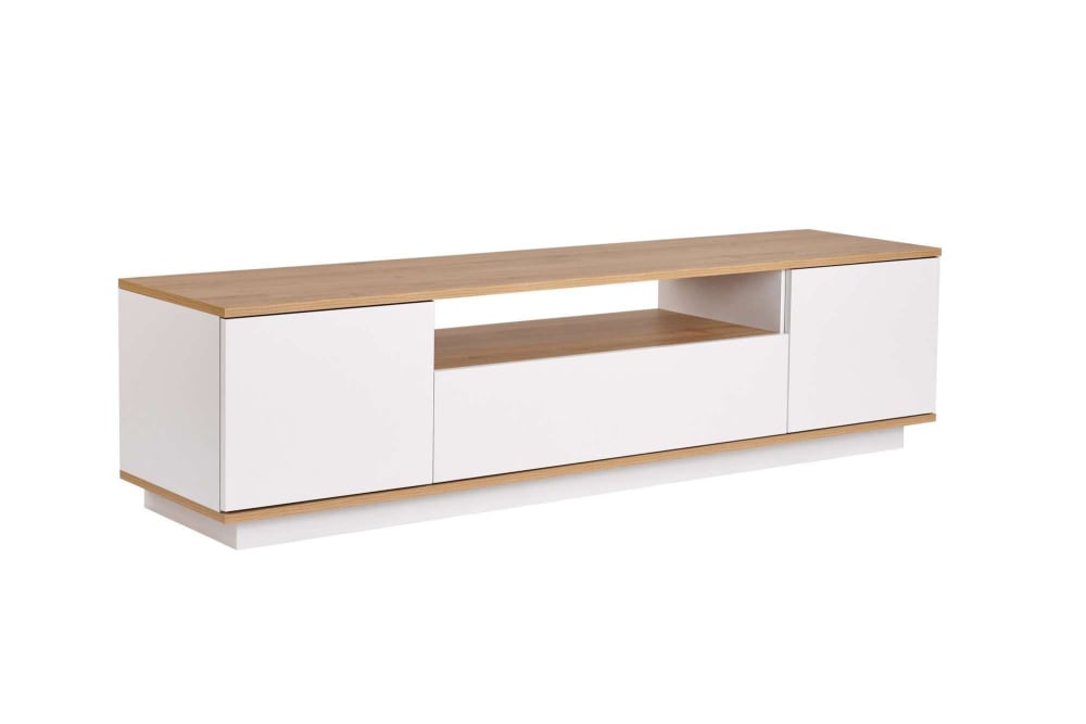 Meuble tv en bois marron clair 180 x 44,5 x 44,6 cm