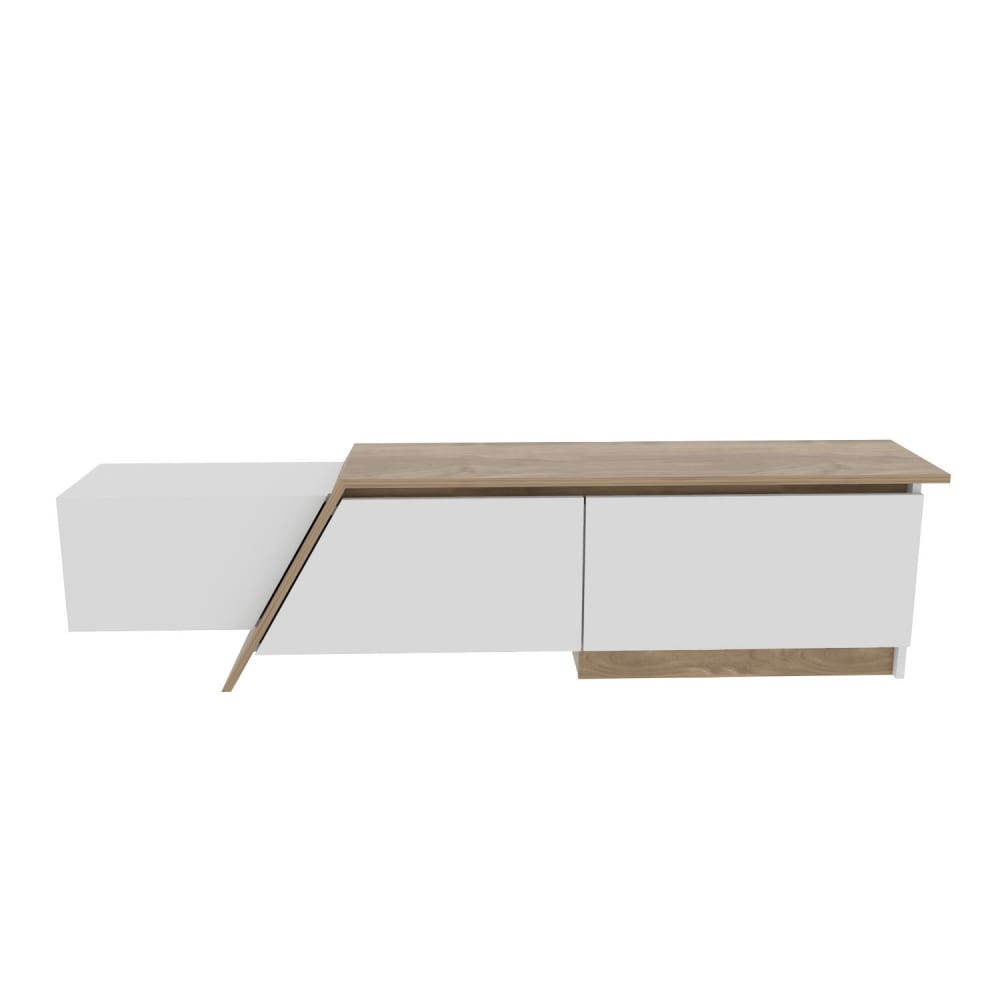 Meuble tv en bois blanc 180 x 35 x 28,6 cm