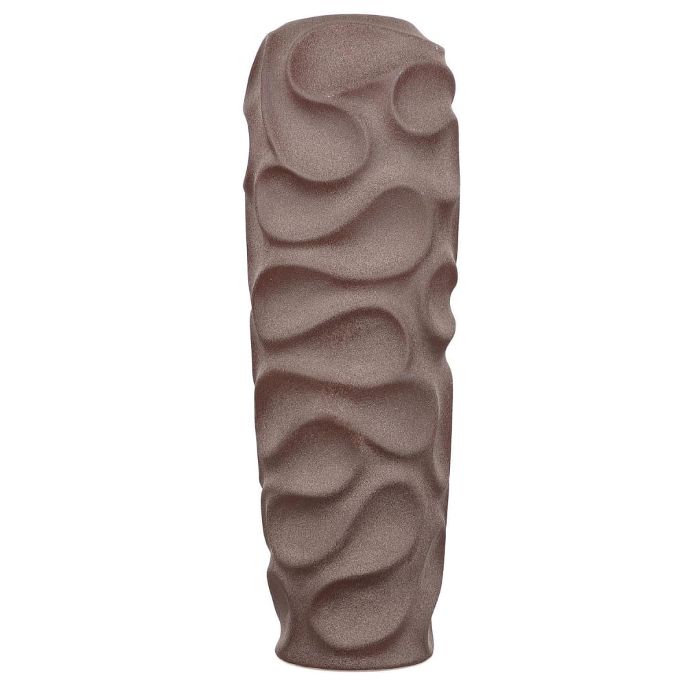 Vase marron en grès