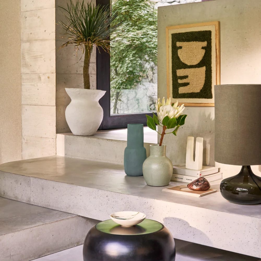 Vase décoratif en céramique verte ø 18.5 * 25 cm