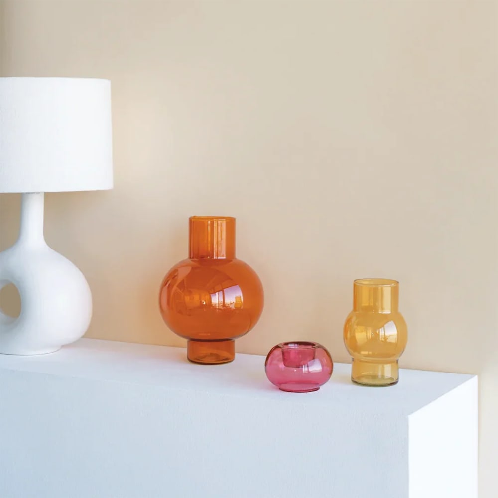 Vase aus Glas orange 18 * 8 * 24 cm - Maisons Du Monde