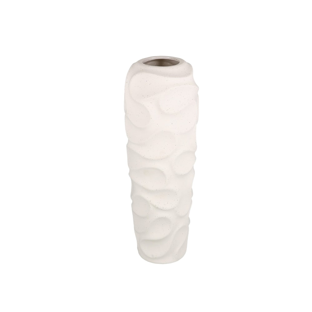 Vase beige en grès 15xh44cm