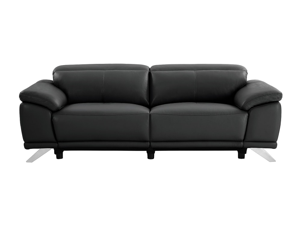 Canapé relaxation cuir 3 places noir}