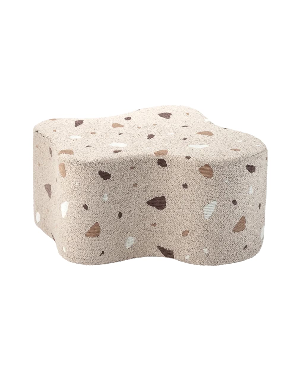 Wigiwama Wolkenpouf aus Bouclé-Chenille-Gewebe 56 x 25 x 46 cm, Sand BEIGE Öko-Tex Zertifikat PES - POLYESTER Kinder