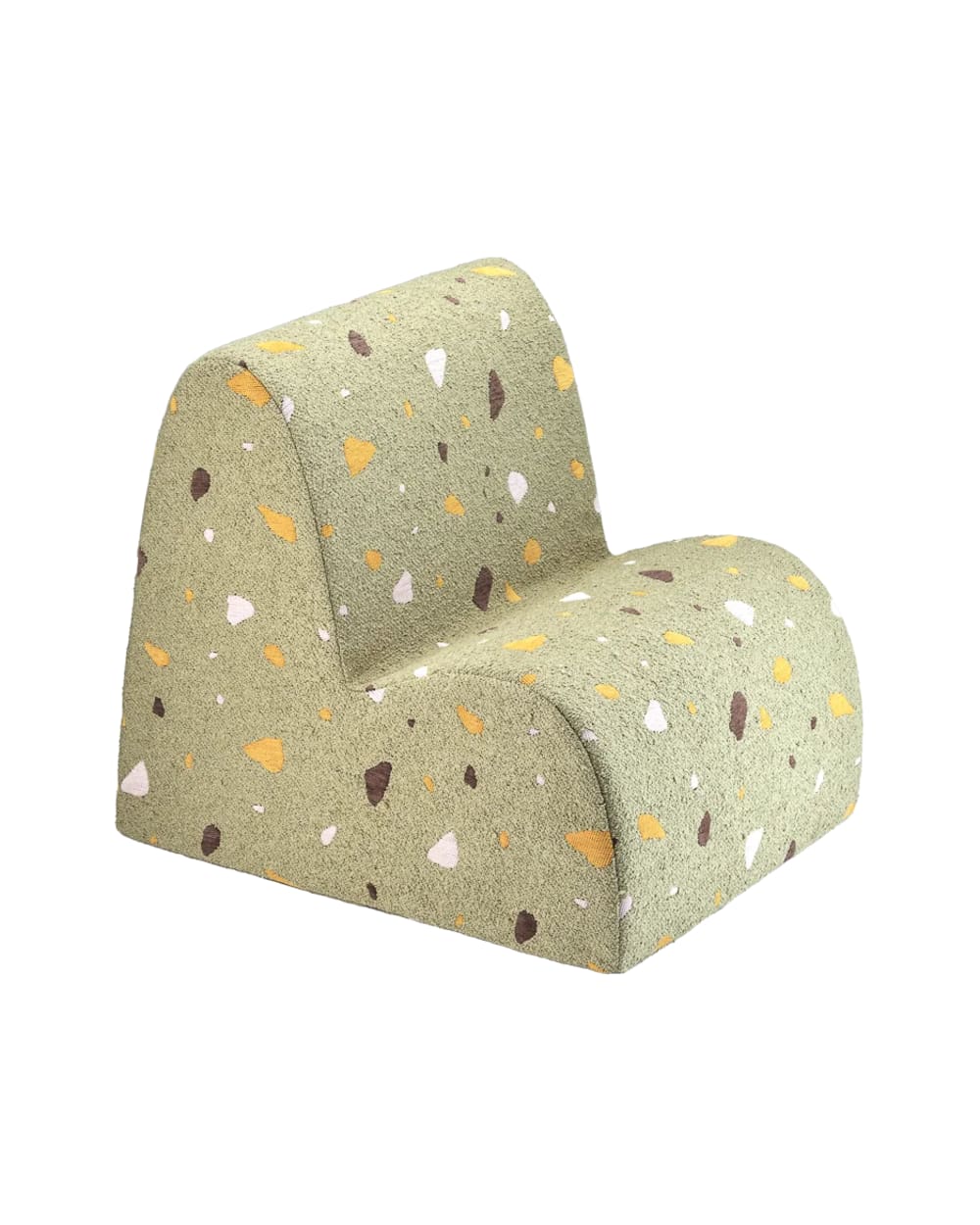 Wigiwama Wolkensessel aus Bouclé-Chenille-Gewebe 50 x 50 x 60 cm, Moos GRÜN Öko-Tex Zertifikat PES - POLYESTER Kinder