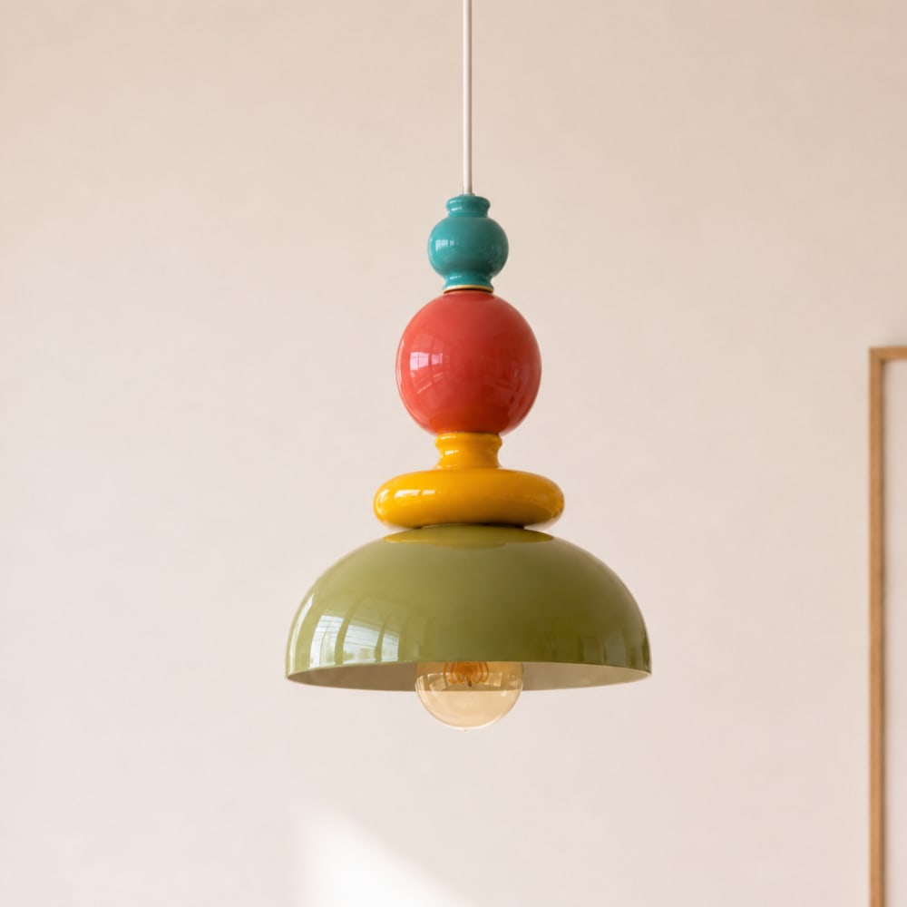 Suspension en céramique multicolore d23,3 cm — vue 3