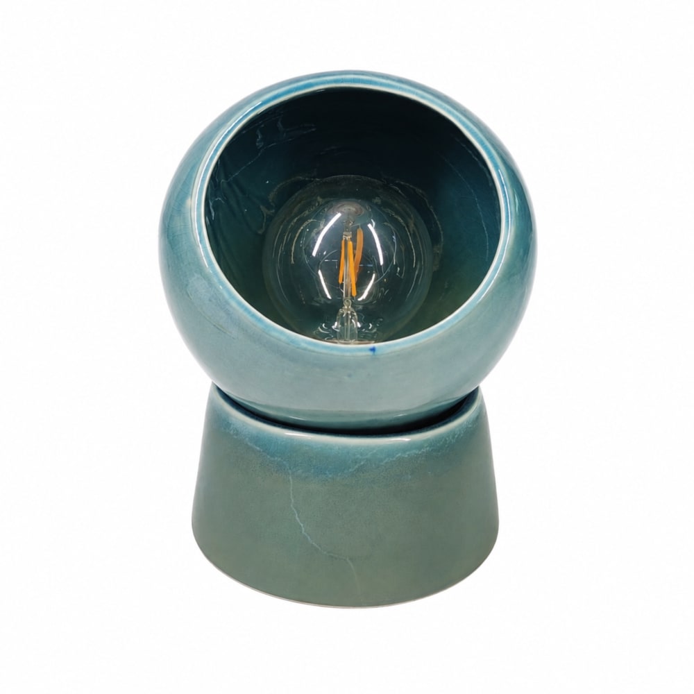 Lampe à poser en céramique - bleue