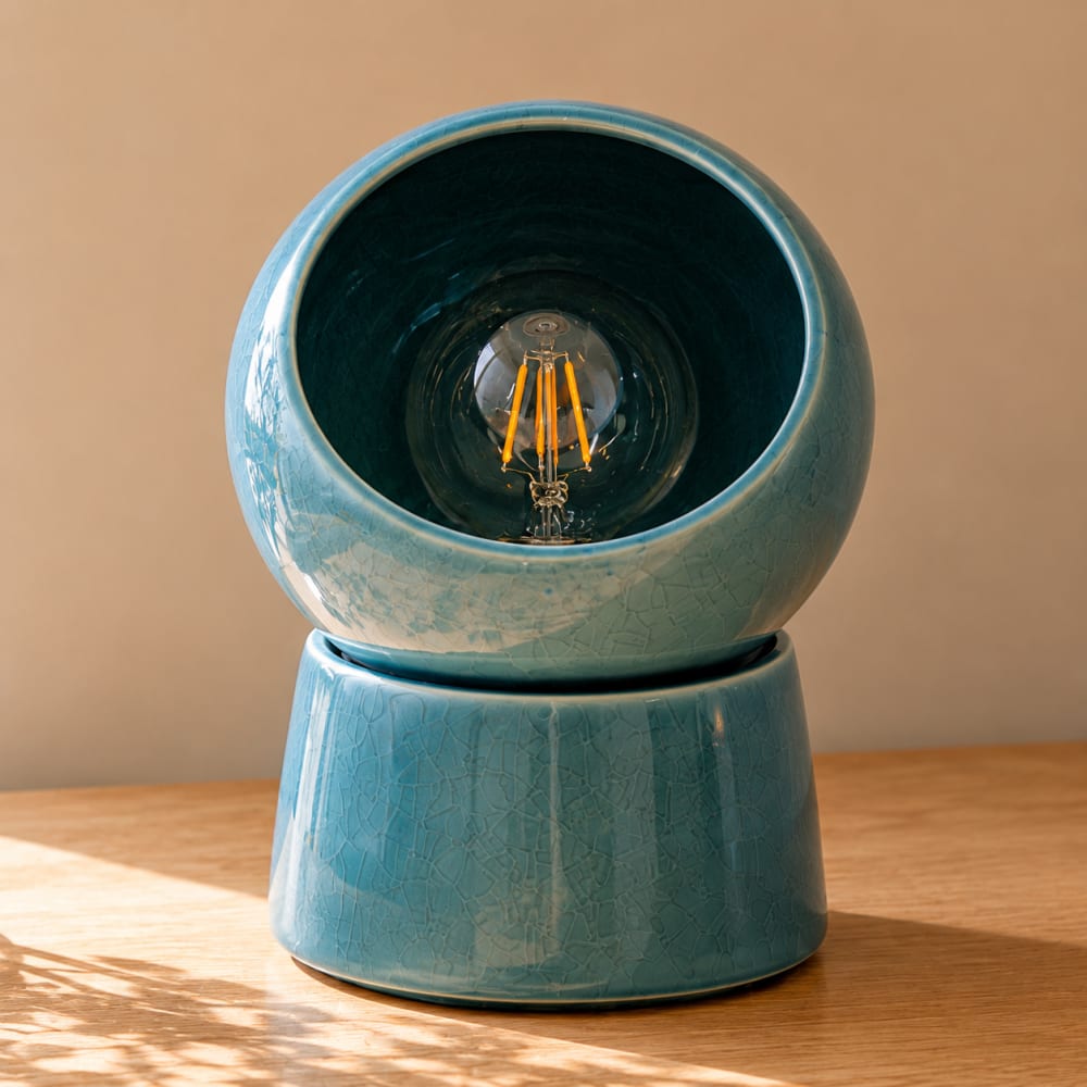 Tischlampe aus blauer Keramik - Maisons Du Monde
