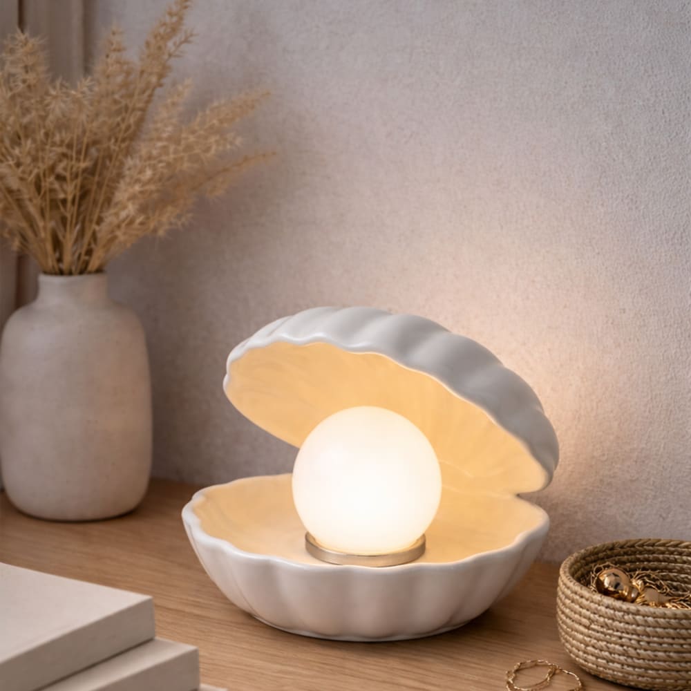 Lampe à poser en céramique blanche — vue 3