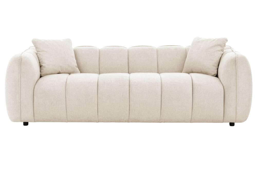 Canapé droit tissu lisse