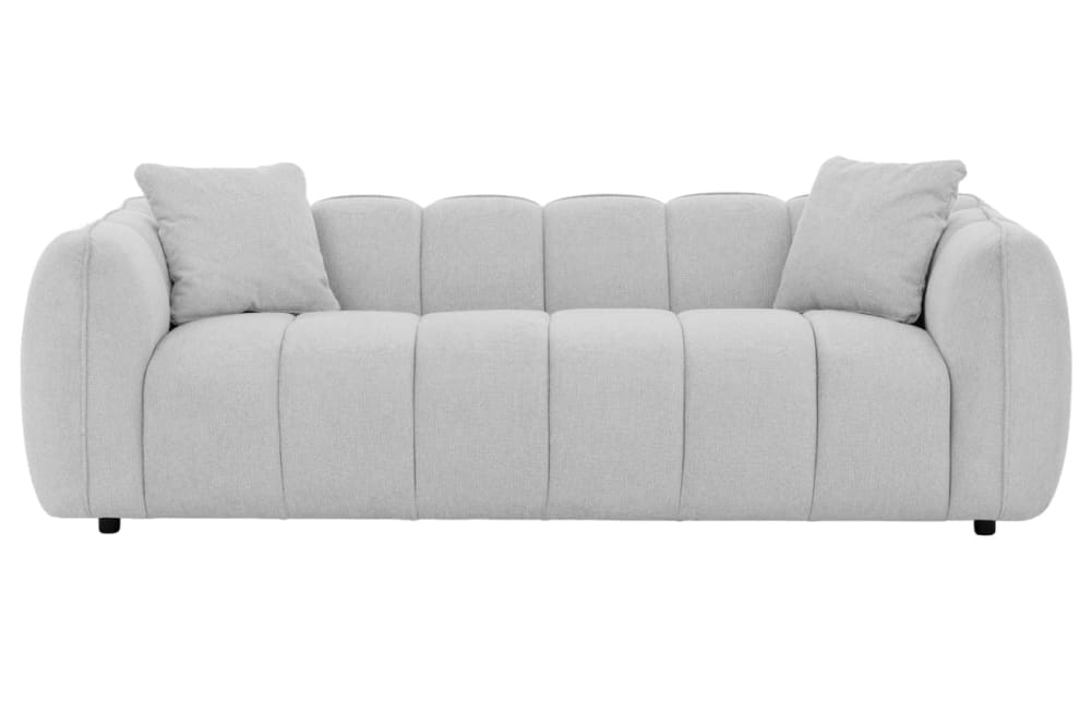 Canapé droit tissu lisse - clair