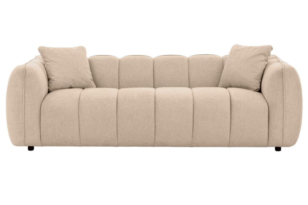 Canapé droit tissu lisse