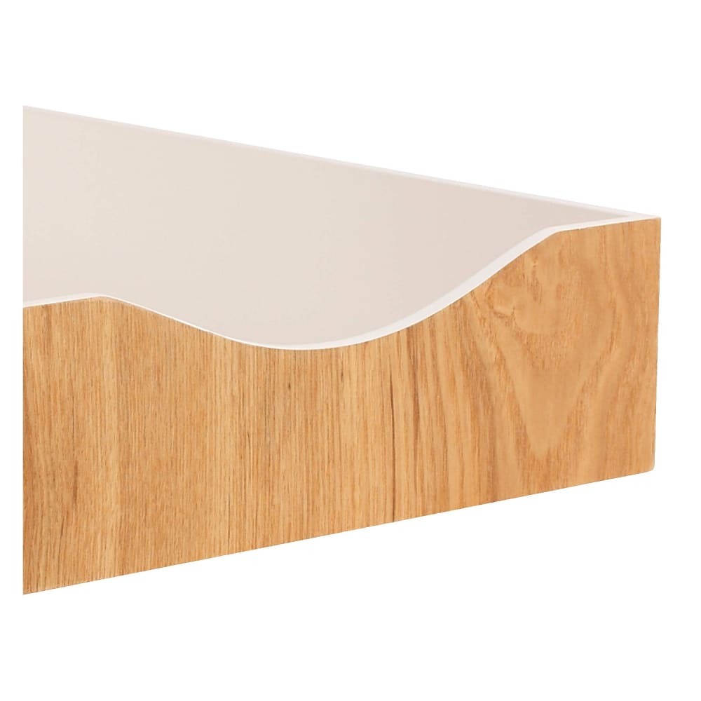 Rangement de bureau en bois avec intérieur laqué blanc — vue 4