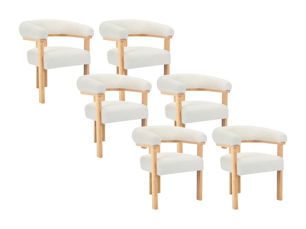 Lot de 6 chaises  , blanc