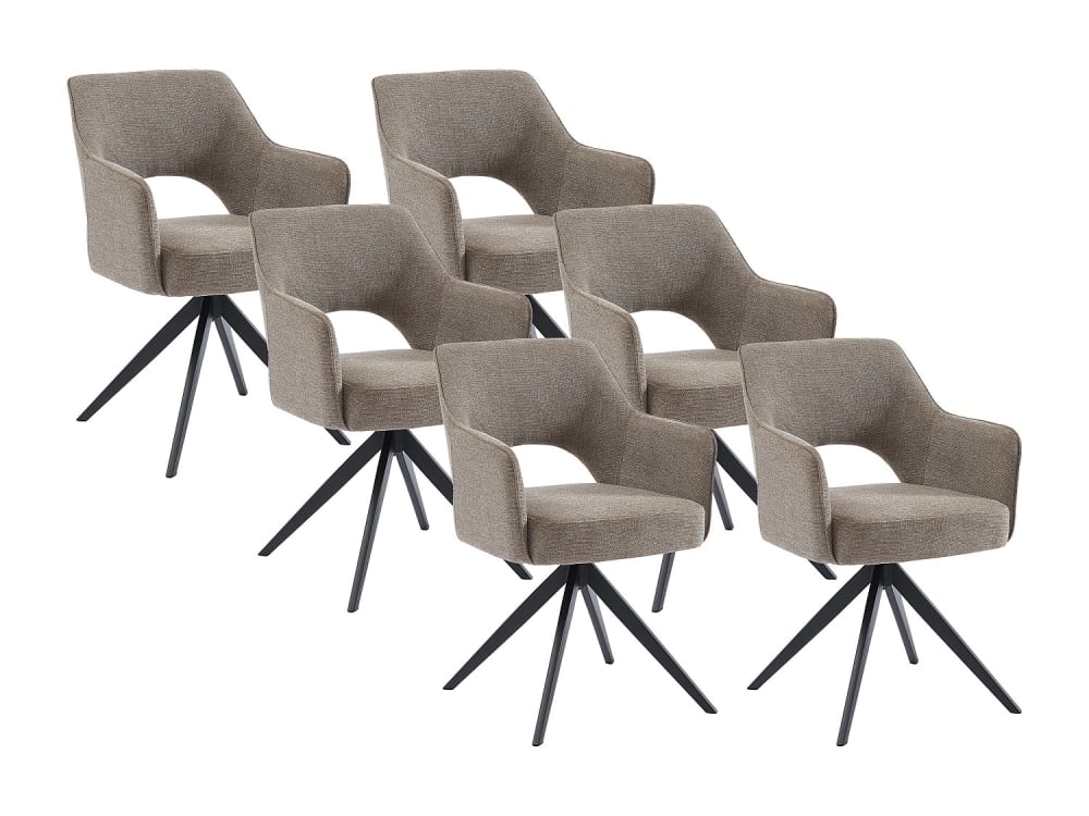 Lot de 6 chaises  taupe