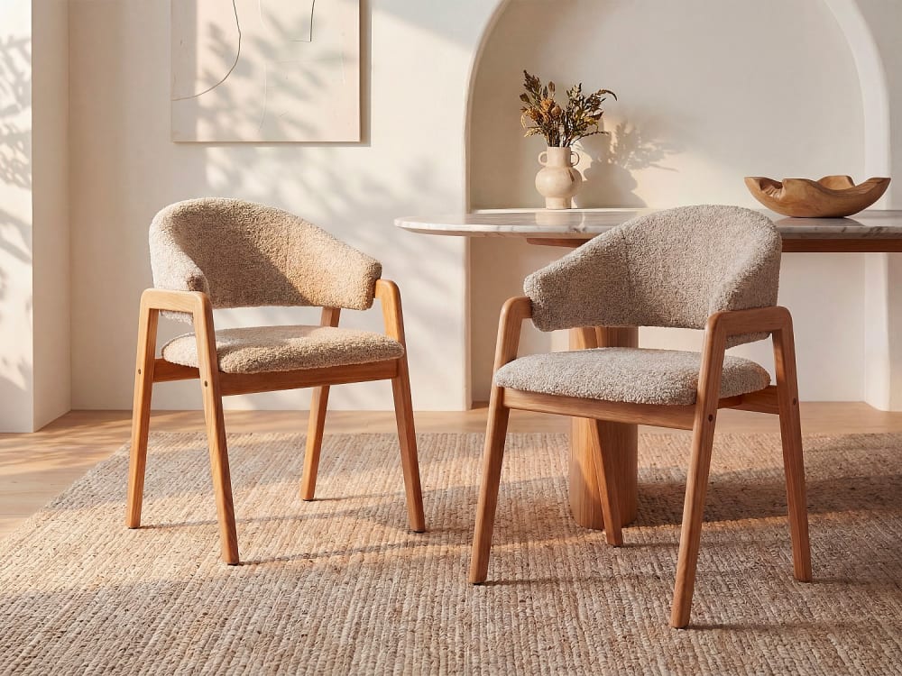 Lot de 2 chaises bois taupe Lot de 2 chaises bois taupe
